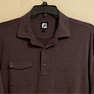 Footjoy Men’s Golf Polo Pocket Short Sleeve Size XL Comfort Lightweight Purple